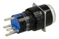 Switch; push button; LAS1-AY-11Z/W/12V; ON-ON; white; LED 12V backlight; white; solder; 2 positions; 5A; 250V AC; 16mm; 30mm; Onpow