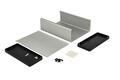 Enclosure; multipurpose; HM1455Q1602; aluminum; 160mm; 125mm; 51,5mm; IP54; natural; removable panel; black ABS ends; Hammond; RoHS Enclosure; multipurpose; HM1455Q1602; aluminum; 160mm; 125mm; 51,5mm; IP54; natural; removable panel; black ABS ends; Hammond; RoHS