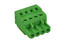 Terminal block; AK3950/04-5; 4 ways; R=5,00mm; 26,3mm; 12A; 300V; for cable; straight; square hole; slot screw; screw; horizontal; 2,5mm2; green; PTR Messtechnik; RoHS Terminal block; AK3950/04-5; 4 ways; R=5,00mm; 26,3mm; 12A; 300V; for cable; straight; square hole; slot screw; screw; horizontal; 2,5mm2; green; PTR Messtechnik; RoHS