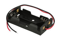 Battery holder; BC203II; 2xR6(AA); with 150mm cable; container; black; R6 AA Battery holder; BC203II; 2xR6(AA); with 150mm cable; container; black; R6 AA