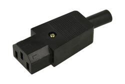 Gniazdo; zasilające AC; IEC C13 IBM; CP22S; proste; na przewód; 10A; 250V; śrubowy Gniazdo; zasilające AC; IEC C13 IBM; CP22S; proste; na przewód; 10A; 250V; śrubowy