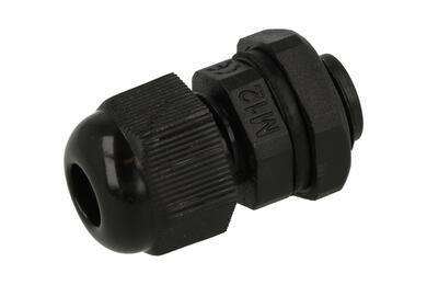 Dławnica; PG07; nylon; IP68; czarny; PG7; 3,5÷6,5mm; 12,5mm; z gwintem PG; Howo; RoHS Dławnica; PG07; nylon; IP68; czarny; PG7; 3,5÷6,5mm; 12,5mm; z gwintem PG; Howo; RoHS