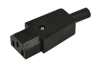 Gniazdo; zasilające AC; IEC C13 IBM; CP22S; proste; na przewód; 10A; 250V; śrubowy Gniazdo; zasilające AC; IEC C13 IBM; CP22S; proste; na przewód; 10A; 250V; śrubowy