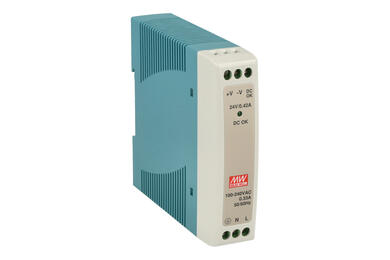 Zasilacz; na szynę DIN; MDR-10-24; 24V DC; 420mA; 10W; sygnalizacyjna dioda LED; Mean Well Zasilacz; na szynę DIN; MDR-10-24; 24V DC; 420mA; 10W; sygnalizacyjna dioda LED; Mean Well