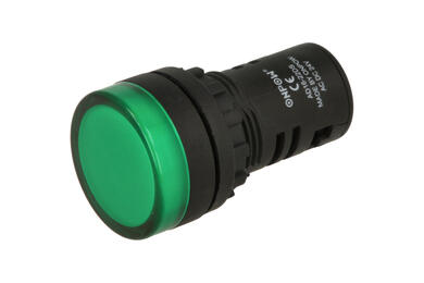 Indicator; AD16-22DS/G-24; 22mm; LED 24V backlight; green; screw; black; IP40; 38mm; Onpow; RoHS Indicator; AD16-22DS/G-24; 22mm; LED 24V backlight; green; screw; black; IP40; 38mm; Onpow; RoHS