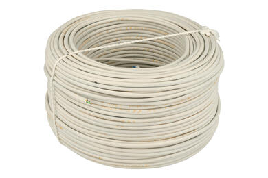 Wire; alarm cable; YTDY; 4x0,50mm2; solid; Cu; white; PVC; round; 60V; 100m reel; Elektrokabel; RoHS Wire; alarm cable; YTDY; 4x0,50mm2; solid; Cu; white; PVC; round; 60V; 100m reel; Elektrokabel; RoHS