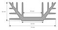 Radiator; A4240; 1,93kg/m; U; 74mm; 30mm; Kęty; RoHS Radiator; A4240; 1,93kg/m; U; 74mm; 30mm; Kęty; RoHS